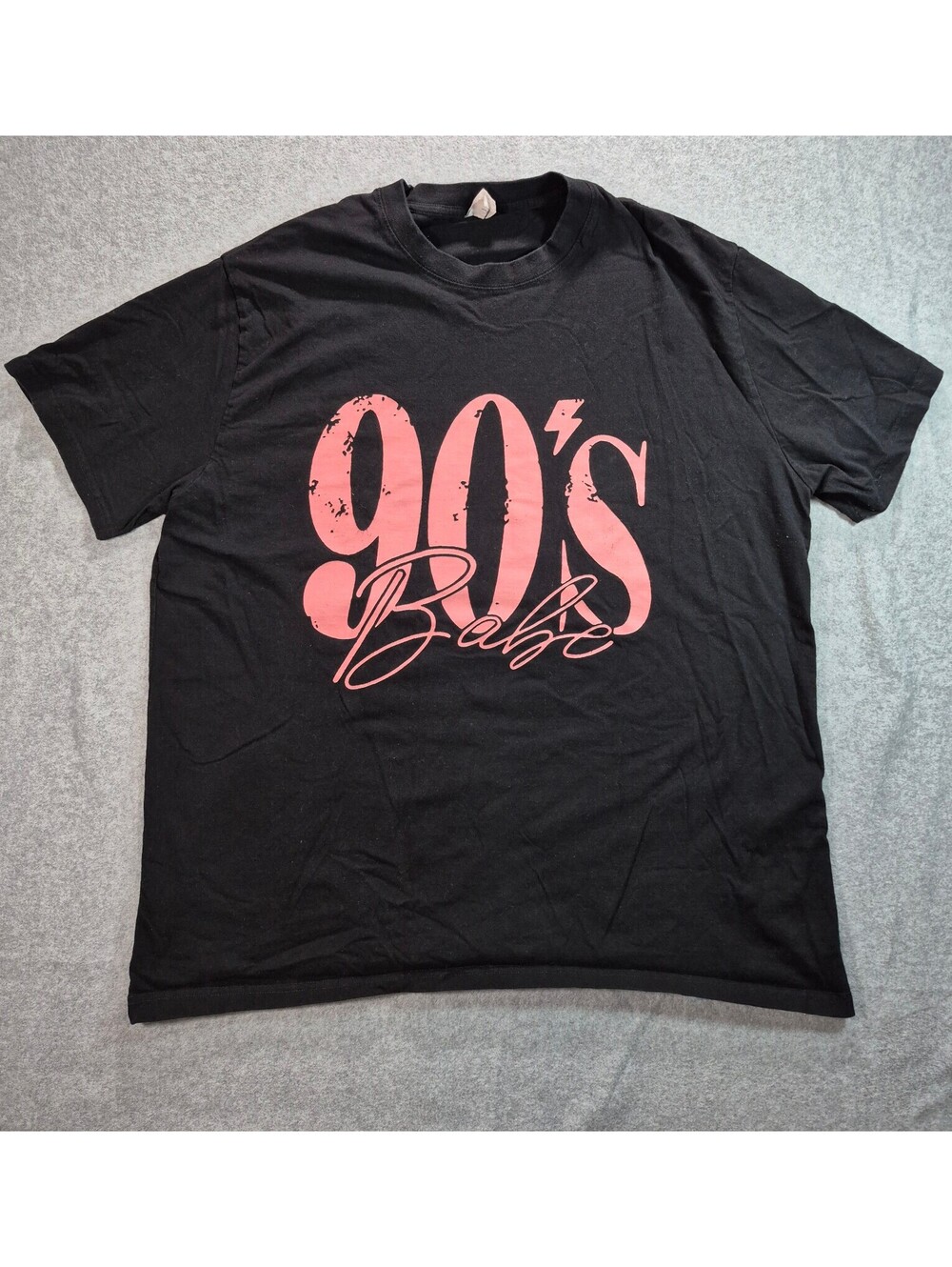 90s Babe Graphic T-Shirt 2X Black Pink Retro Y2K 100% Cotton Tee